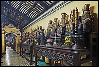 Row of statues, Giac Lam Pagoda, Tan Binh District. Ho Chi Minh City, Vietnam ( color)