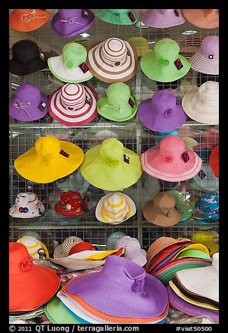 Colorful hats for sale. Ho Chi Minh City, Vietnam (color)