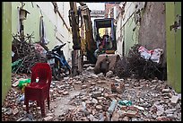 Building demolition works. Ho Chi Minh City, Vietnam (color)