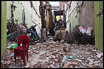 Building demolition works. Ho Chi Minh City, Vietnam