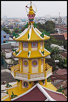 Back tower, Saigon Caodai temple, district 5. Ho Chi Minh City, Vietnam (color)