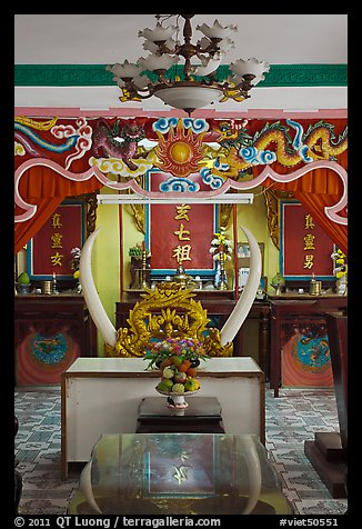 Secondary altar, Saigon Caodai temple, district 5. Ho Chi Minh City, Vietnam