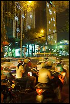 Traffic outside of shopping mall. Ho Chi Minh City, Vietnam ( color)