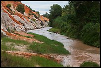 Fairy Stream passing through eroded sand and sandstone landscape. Mui Ne, Vietnam ( color)