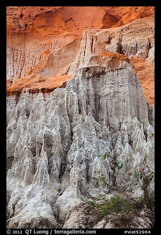 Sandrock formations vivid colors, Fairy Stream. Mui Ne, Vietnam