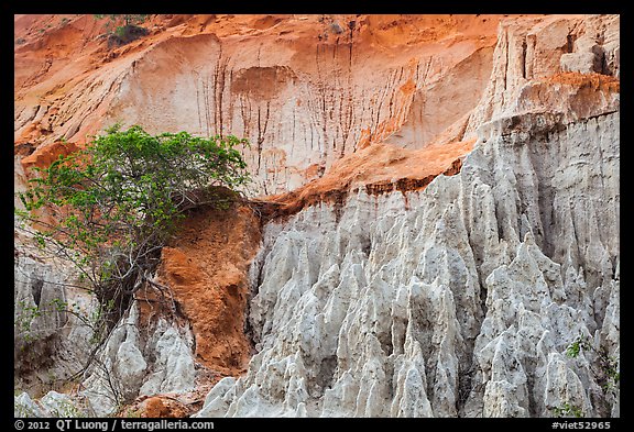 Erosion landscape of sand and sandstone. Mui Ne, Vietnam (color)