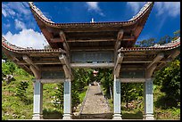 Temple gate and stairs. Ta Cu Mountain, Vietnam (color)