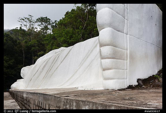 White reclining Buddha. Ta Cu Mountain, Vietnam (color)