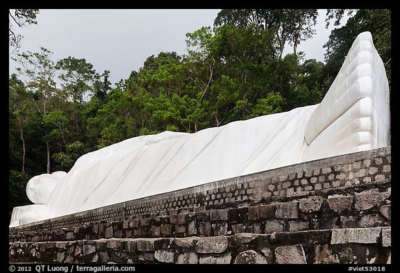 Largest buddha statue in Vietnam. Ta Cu Mountain, Vietnam (color)