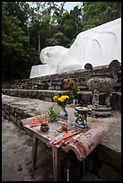 Alter below largest Vietnam Buddha statue. Ta Cu Mountain, Vietnam (color)