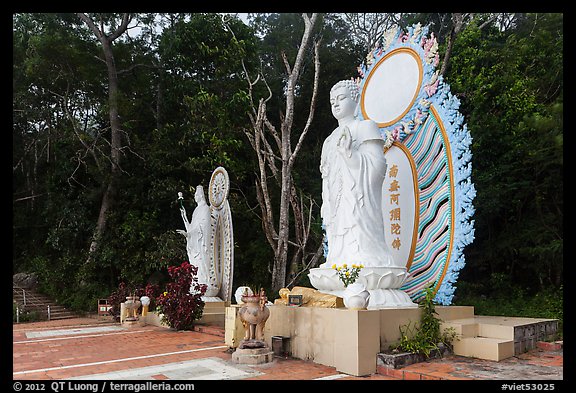 Two Buddhist statues. Ta Cu Mountain, Vietnam