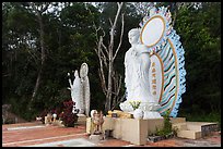 Two Buddhist statues. Ta Cu Mountain, Vietnam ( color)