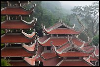 Roofs of temple and pagoda. Ta Cu Mountain, Vietnam ( color)