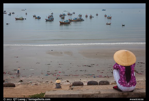 Above the fishing harbor, Lang Chai. Mui Ne, Vietnam (color)