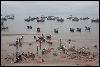 Fishing harbor from above. Mui Ne, Vietnam ( color)