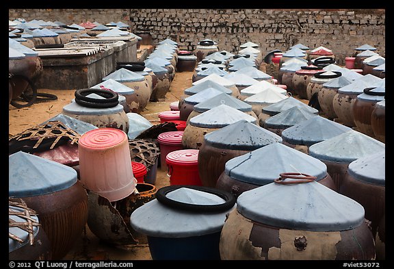 Vats of Nuoc Mam Fish Sauce. Mui Ne, Vietnam