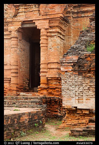 Entrance to sanctuary in Cham Tower. Mui Ne, Vietnam (color)