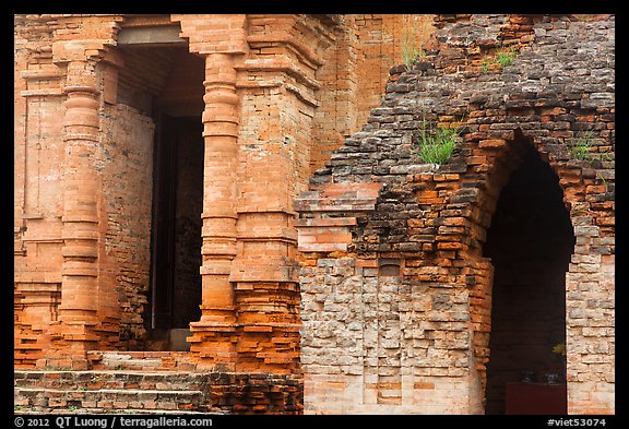 Detail of Cham Towers. Mui Ne, Vietnam (color)