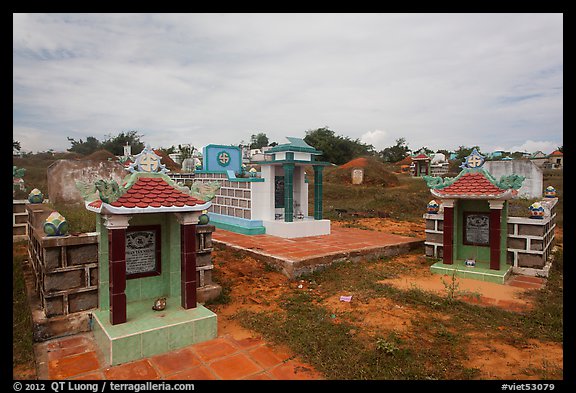 Buddhist tombs. Mui Ne, Vietnam (color)