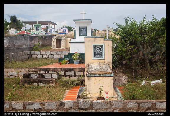 Christian tombs. Mui Ne, Vietnam (color)