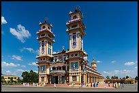 Cao Dai Holy See facade. Tay Ninh, Vietnam (color)