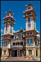 Great Temple of Cao Dai facade. Tay Ninh, Vietnam (color)