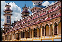 Sideways view of Great Temple of Cao Dai. Tay Ninh, Vietnam ( color)