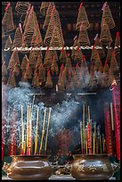 Incense sticks and coils, Thien Hau Pagoda. Cholon, District 5, Ho Chi Minh City, Vietnam (color)