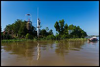 Phoenix Island and Coconut Monk pagoda. Mekong Delta, Vietnam ( color)