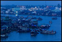 Cai Rang market at dawn. Can Tho, Vietnam ( color)