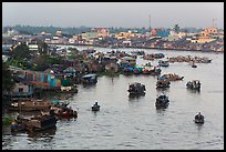 Cai Rang river market. Can Tho, Vietnam (color)