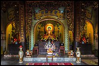 Interior of Linh Ung pagoda,. Da Nang, Vietnam (color)