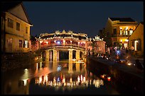 Japanese Bridge on lantern festival night. Hoi An, Vietnam (color)