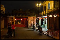 Night street scene near the Japanese Bridge. Hoi An, Vietnam ( color)