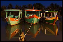 Boats at night. Hoi An, Vietnam (color)