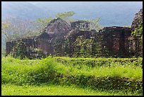 Ruined cham temples in the mist. My Son, Vietnam (color)