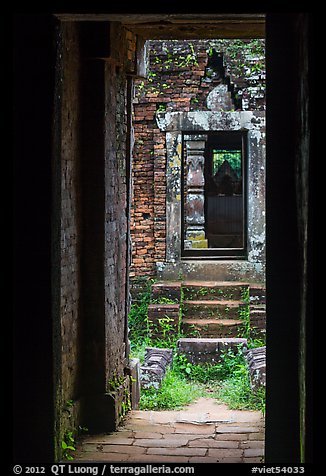 View from inside champa tower temple. My Son, Vietnam (color)