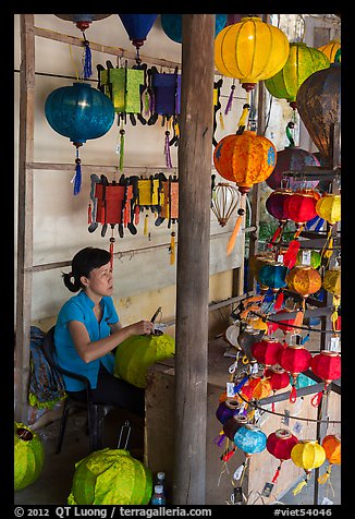 Paper lantern workshop. Hoi An, Vietnam (color)