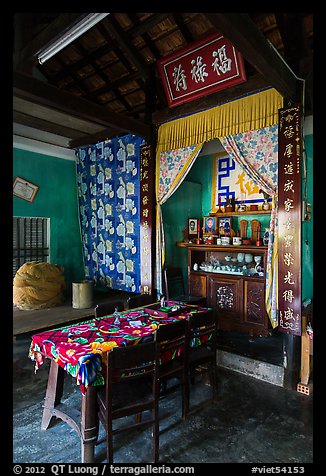 Interior of Cam Kim village home. Hoi An, Vietnam (color)