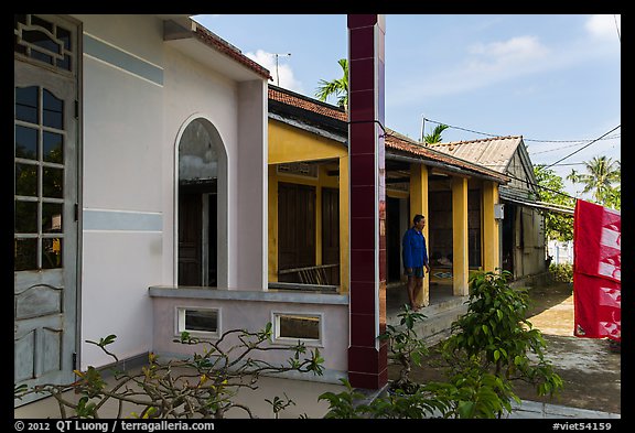 Three generations of homes, Cam Kim Village. Hoi An, Vietnam