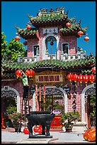 Hanging paper lanterns in Quan Cong temple. Hoi An, Vietnam ( color)
