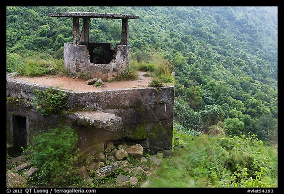 Abandonned bunker, Hai Van pass. Vietnam (color)
