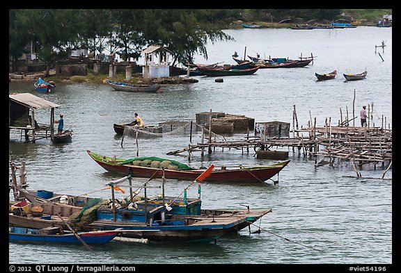 Boats and piers. Vietnam