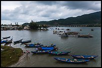 Fishing village, stormy evening. Vietnam (color)