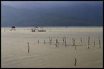 Fish traps in lagoon. Vietnam (color)