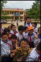 Schoolchildren during recess. Vietnam (color)
