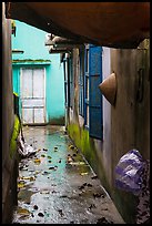 Alley and rain. Vietnam ( color)