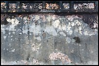 Wall with bullet holes from 1968 Tet Offensive fighting, citadel. Hue, Vietnam (color)