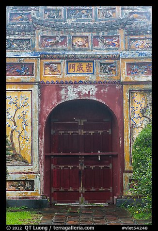 Decorated gate, imperial citadel. Hue, Vietnam