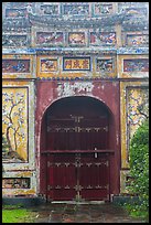 Decorated gate, imperial citadel. Hue, Vietnam (color)